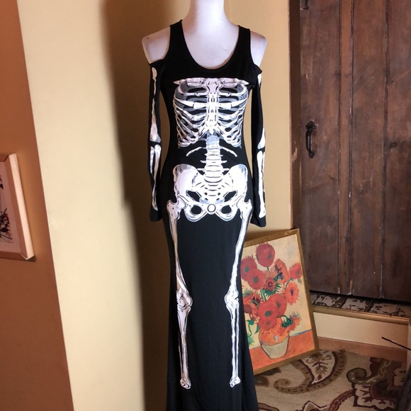 SKELETON Sexy Size Medium/Large 10-14 Bad To The Bone Dress SPIRIT HALLOWEEN - Picture 5 of 10